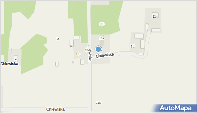 Chlewiska, Chlewiska, 11F, mapa Chlewiska