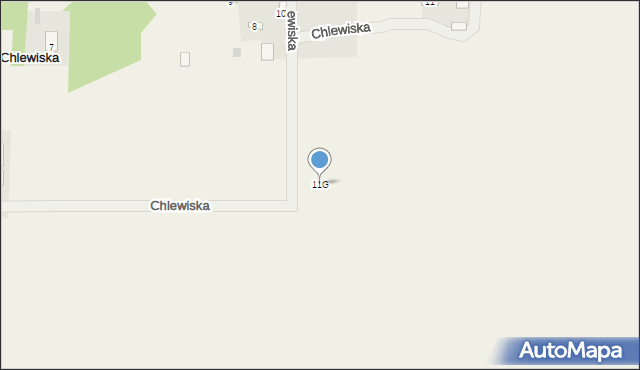 Chlewiska, Chlewiska, 11G, mapa Chlewiska
