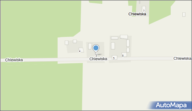 Chlewiska, Chlewiska, 3, mapa Chlewiska