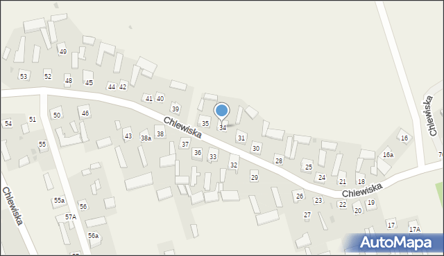 Chlewiska, Chlewiska, 34, mapa Chlewiska