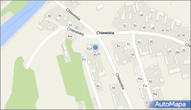 Chlewiska, Chlewiska, 61, mapa Chlewiska