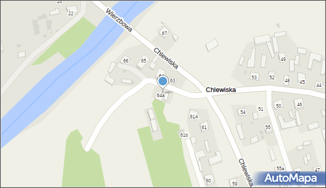 Chlewiska, Chlewiska, 64b, mapa Chlewiska