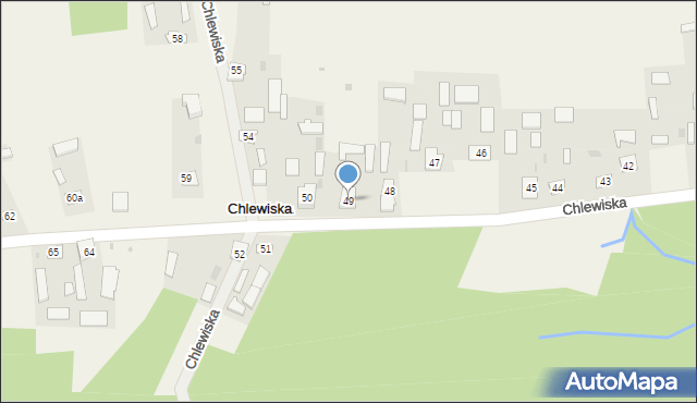 Chlewiska, Chlewiska, 49, mapa Chlewiska