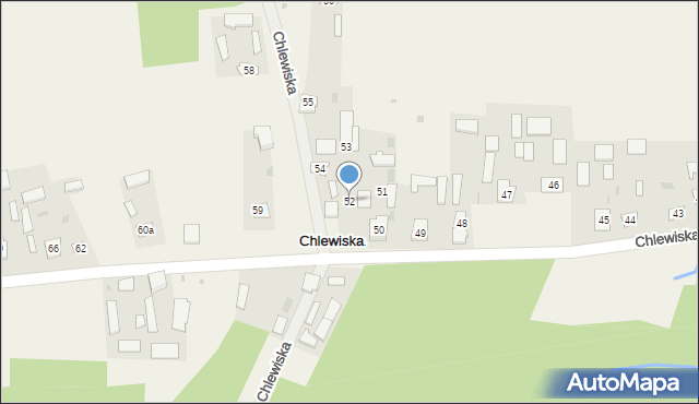 Chlewiska, Chlewiska, 52, mapa Chlewiska