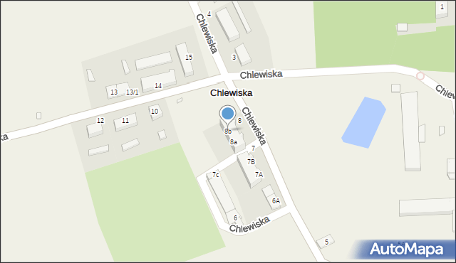 Chlewiska, Chlewiska, 8b, mapa Chlewiska