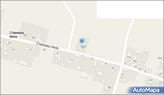 Chlewska Wola, Chlewska Wola, 73a, mapa Chlewska Wola