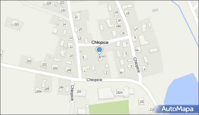 Chłopice, Chłopice, 8A, mapa Chłopice