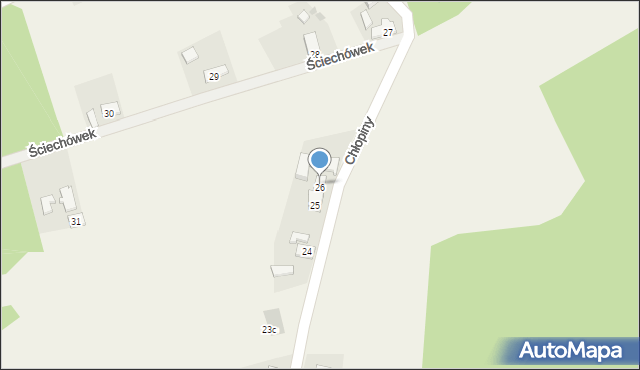 Chłopiny, Chłopiny, 26a, mapa Chłopiny