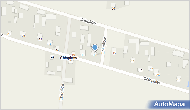 Chłopków, Chłopków, 17, mapa Chłopków