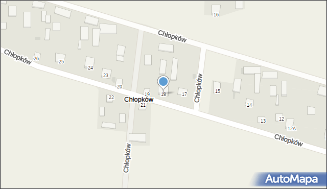 Chłopków, Chłopków, 18, mapa Chłopków