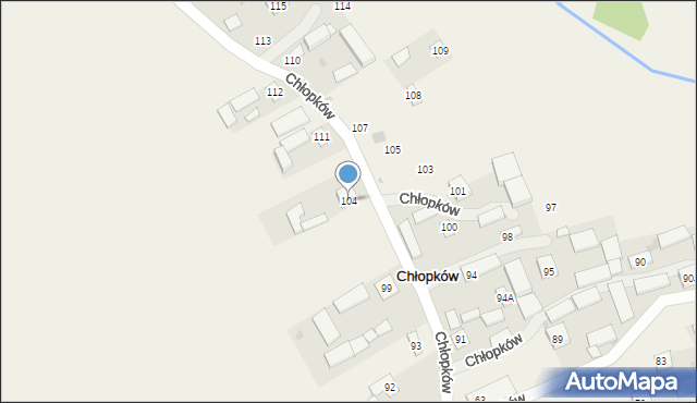 Chłopków, Chłopków, 104, mapa Chłopków