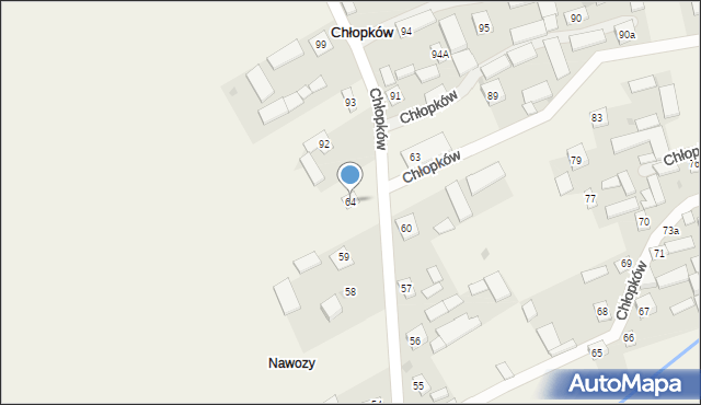 Chłopków, Chłopków, 64, mapa Chłopków