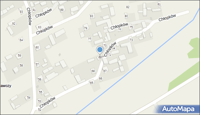 Chłopków, Chłopków, 69, mapa Chłopków