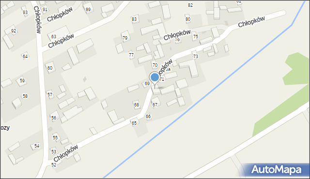 Chłopków, Chłopków, 71A, mapa Chłopków