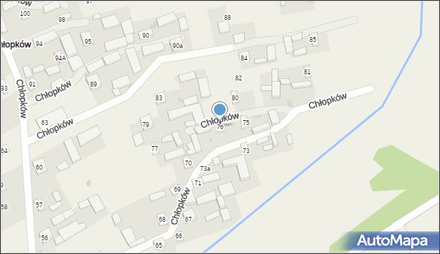 Chłopków, Chłopków, 76, mapa Chłopków
