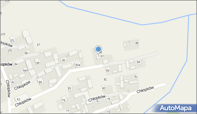 Chłopków, Chłopków, 90b, mapa Chłopków