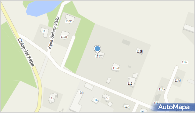 Chłopska Kępa, Chłopska Kępa, 111, mapa Chłopska Kępa