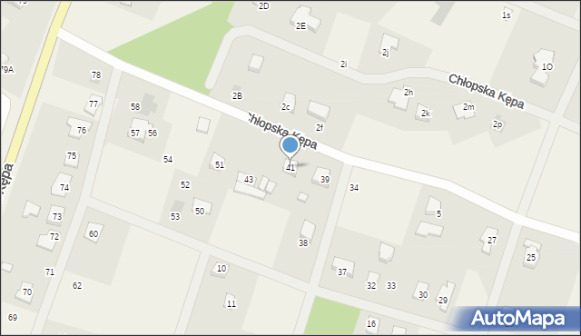 Chłopska Kępa, Chłopska Kępa, 41, mapa Chłopska Kępa