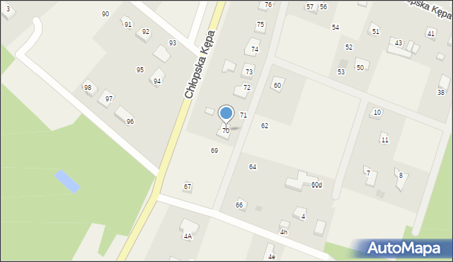 Chłopska Kępa, Chłopska Kępa, 70, mapa Chłopska Kępa