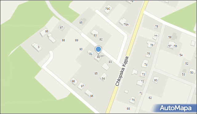Chłopska Kępa, Chłopska Kępa, 92, mapa Chłopska Kępa