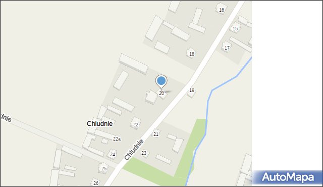 Chludnie, Chludnie, 20, mapa Chludnie