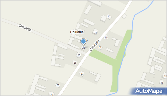 Chludnie, Chludnie, 24, mapa Chludnie