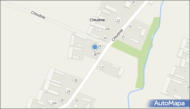 Chludnie, Chludnie, 26, mapa Chludnie