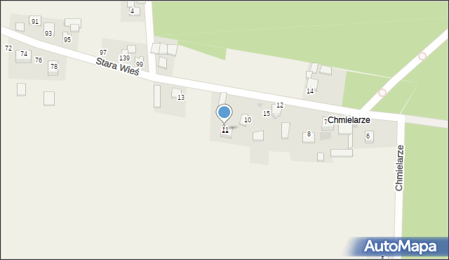 Chmielarze, Chmielarze, 11, mapa Chmielarze