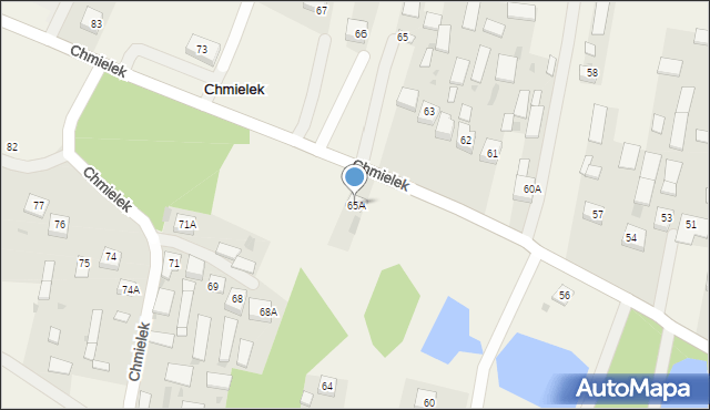 Chmielek, Chmielek, 65A, mapa Chmielek