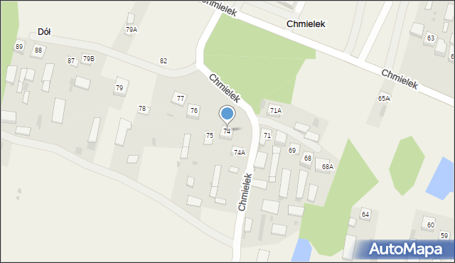 Chmielek, Chmielek, 74, mapa Chmielek