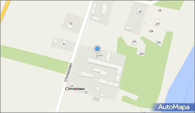 Chmielewo, Chmielewo, 17, mapa Chmielewo