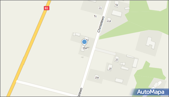 Chmielewo, Chmielewo, 53A, mapa Chmielewo