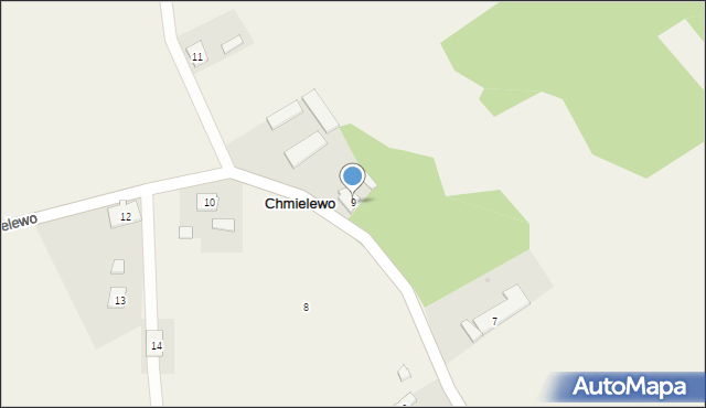 Chmielewo, Chmielewo, 9, mapa Chmielewo
