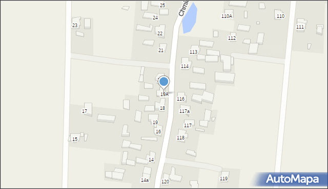 Chmielinko, Chmielinko, 19A, mapa Chmielinko