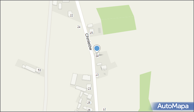 Chmielów, Chmielów, 14, mapa Chmielów