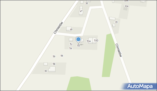 Chmielów, Chmielów, 53, mapa Chmielów
