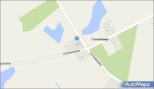 Chmielówka, Chmielówka, 10, mapa Chmielówka