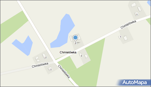 Chmielówka, Chmielówka, 9, mapa Chmielówka