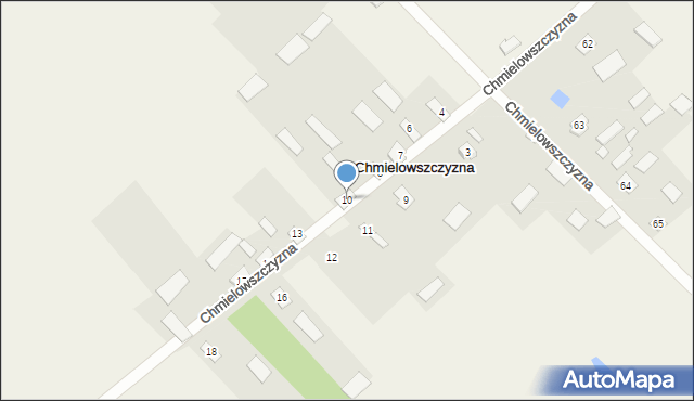 Chmielowszczyzna, Chmielowszczyzna, 10, mapa Chmielowszczyzna
