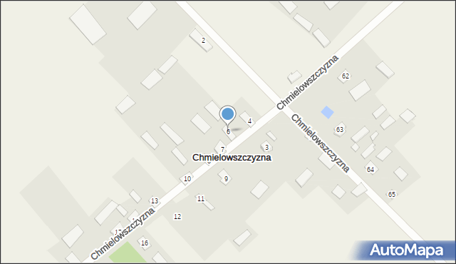 Chmielowszczyzna, Chmielowszczyzna, 6, mapa Chmielowszczyzna