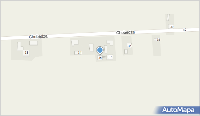 Chobędza, Chobędza, 35, mapa Chobędza