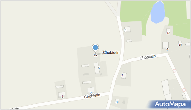 Chobielin, Chobielin, 9a, mapa Chobielin