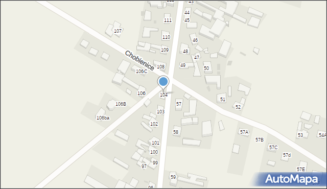 Chobienice, Chobienice, 104, mapa Chobienice