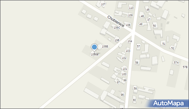 Chobienice, Chobienice, 106ba, mapa Chobienice
