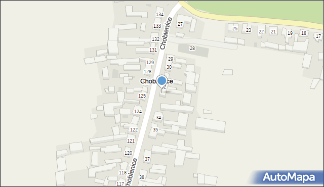 Chobienice, Chobienice, 33, mapa Chobienice