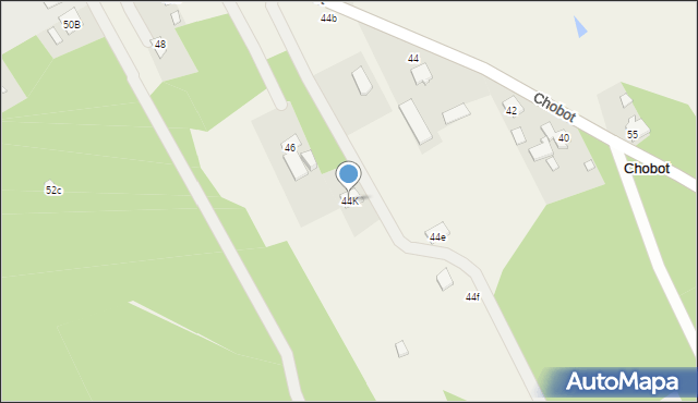 Chobot, Chobot, 44K, mapa Chobot