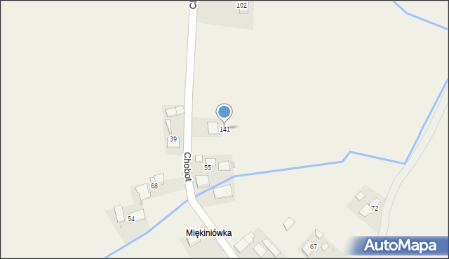 Chobot, Chobot, 141, mapa Chobot