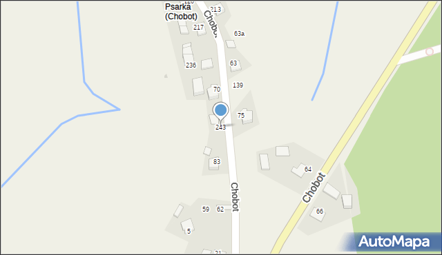 Chobot, Chobot, 243, mapa Chobot