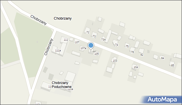 Chobrzany, Chobrzany, 106, mapa Chobrzany