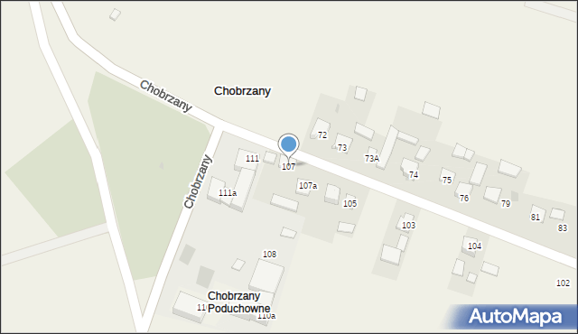 Chobrzany, Chobrzany, 107, mapa Chobrzany